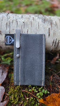 Waxed Canvas Pocketknife Slip with Titanium Clip