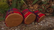 PNWBUSHCRAFT Pendleton Wool & Leather Bucket Bag Set of Three