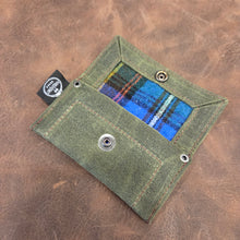 Tiny Waxed Canvas Dice Pouch with Wool Lining