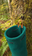 PNWBUSHCRAFT Wool & Leather Canvas Bucket Bag Green