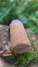 Medium Brown Waxed Canvas Sleeve with Belt Loop for your Water Bottle