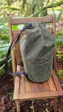 Big Waxed Canvas Cedar Bucket Bag – Weekend-Ready Gear Tote Green