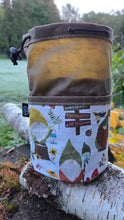 Waxed Canvas Cedar Bucket Bag with Gnomes