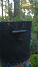 Groovy Waxed Canvas Cedar Bucket Bag Small with Leather Loop