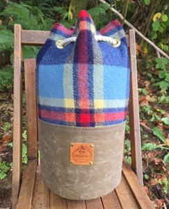 The Overnighter Bag – Vintage Wool & Waxed Canvas