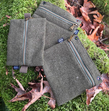 Reclaimed Army Wool Zipper Pouch Various Sizes