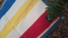 Mid Century JCPenney Wool Camp Blanket Jr. Groundcloth Slate Waxed Canvas