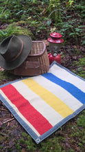Mid Century JCPenney Wool Camp Blanket Jr. Ground cloth Slate Waxed Canvas