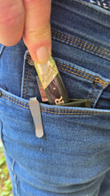 Waxed Canvas Pocketknife Slip with Titanium Clip