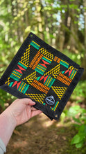Junior Waxed Canvas Groundcloth – Black with Geometric Wax Print Lining