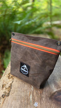 Vintage Paisley Lined Waxed Canvas Zipper Pouch