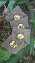 Tan Waxed Canvas Ditty Bag with Animal Patch