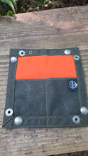 EDC Waxed Canvas Travel Tray with Orange