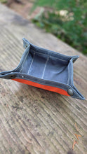 EDC Waxed Canvas Travel Tray with Orange