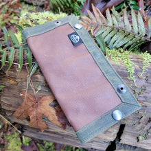Waxed Canvas Travel Tray with Leather