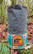 One-of-a-Kind XL Smokey Bear Cedar Bucket Bag – Vintage Patch, Wool Wrapped Pockets, 15” Tall