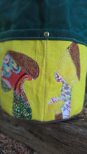 One of a Kind Patchwork Mushroom Cedar Bucket Bag with Pockets