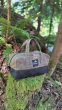 Small Utility Waxed Canvas Duffle – Brown and Black