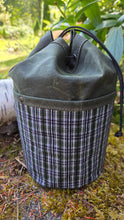 Small Cedar Bucket Bag with Plaid Pockets