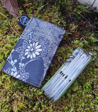 Bold Floral Pocketknife Slips in Waxed Canvas