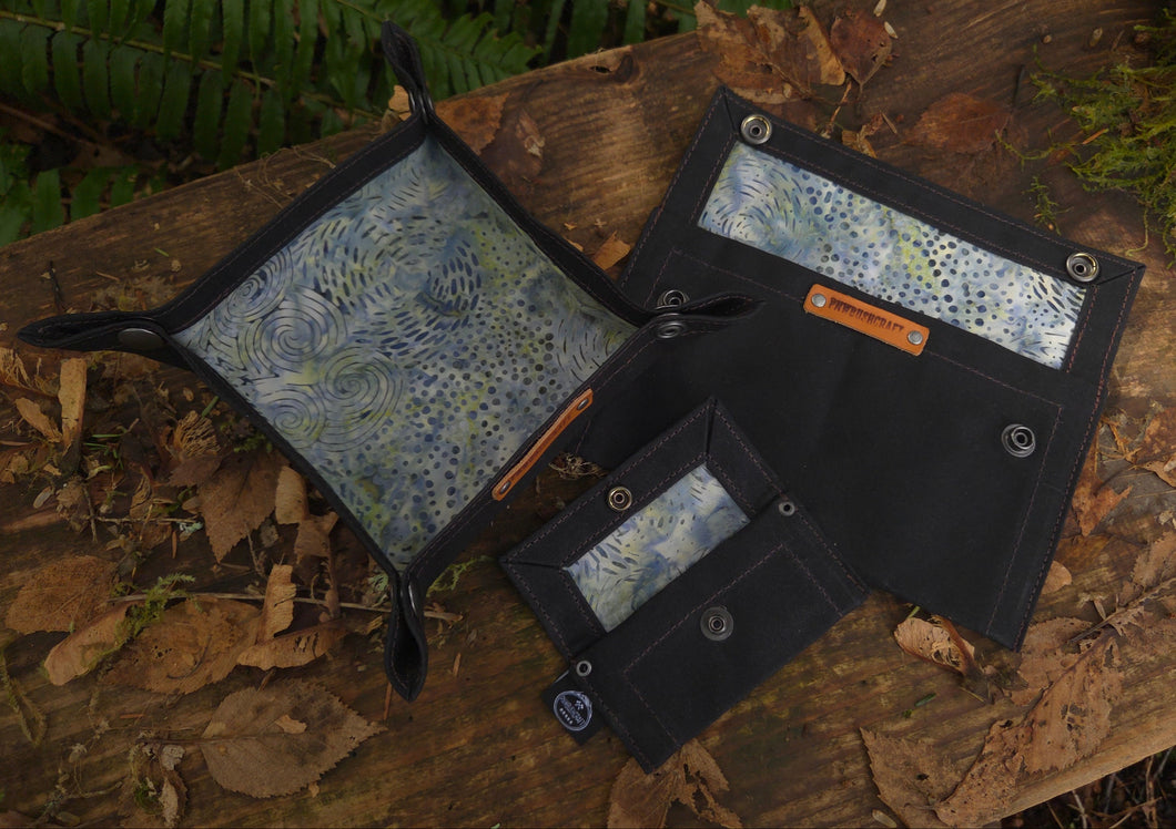Adventure & Gaming Organizer: Handcrafted 3-Piece Waxed Canvas Set