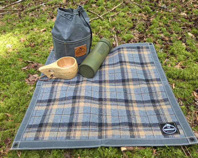 Wool and Waxed Canvas Junior Ground Cloth for Bushcraft