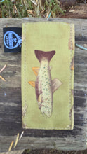 Vintage Robert Kaufman Fish Knife Slip Handmade Waxed Canvas Pocketknife Sleeve