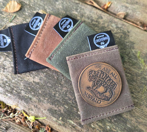 Handcrafted Waxed Canvas Coin Slips