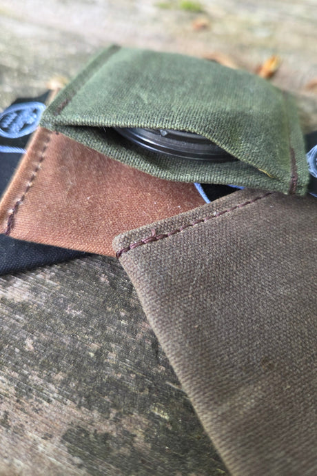 Handcrafted Waxed Canvas Coin Slips