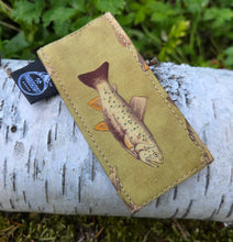 Vintage Robert Kaufman Fish Knife Slip Handmade Waxed Canvas Pocketknife Sleeve
