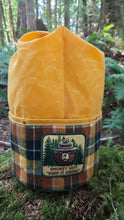 XL Cedar Bucket Bag – Waxed Canvas with Vintage Wool and Smokey the Bear Patch