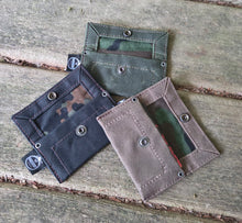 Waxed Canvas Tiny Pouch for Dice, Fire Kits or Wallets Vintage Camo Edition
