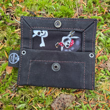 Black Waxed Canvas Tiny Pouch for Dice, Fire Kits or Wallet