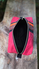 Red Waxed Canvas Grooming Bag