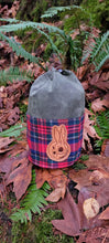 Cedar Bucket Bag with 1950s Pendleton Wool and a Leather Death Bunny Patch