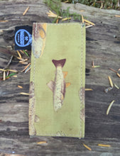 Vintage Robert Kaufman Fish Knife Slip Handmade Waxed Canvas Pocketknife Sleeve