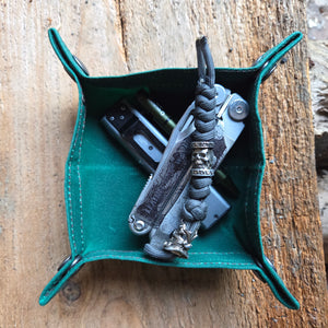 EDC Waxed Canvas Travel Tray Bright Green Two Tone