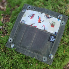 Fishing Flies Waxed Canvas EDC Travel Tray 3.0  – Everyday Carry, Field-Ready