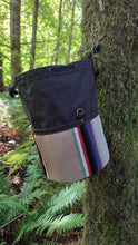 Cedar Bucket Waxed Canvas Bag with Vintage Serape Pockets - One-of-a-Kind Heritage Piece