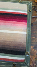 Waxed Canvas and Vintage 19th Century Wool Travel Tray Medium