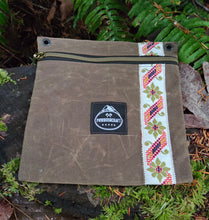 Vintage Trim Waxed Canvas Zipper Pouches