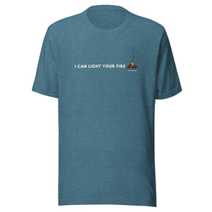 I can light your fire Unisex t-shirt by PNWBUSHCRAFT