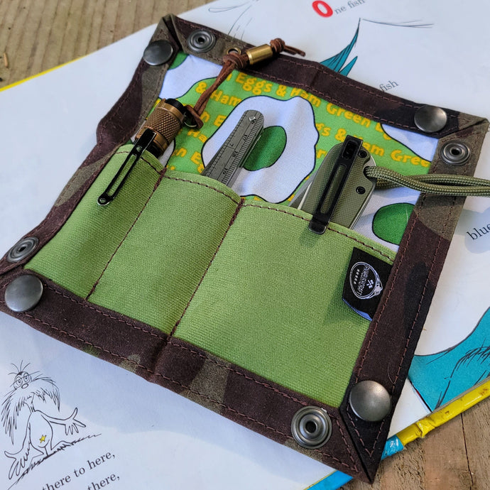 Colorful EDC waxed Canvas Travel Tray for your Gear and EDC 2.0