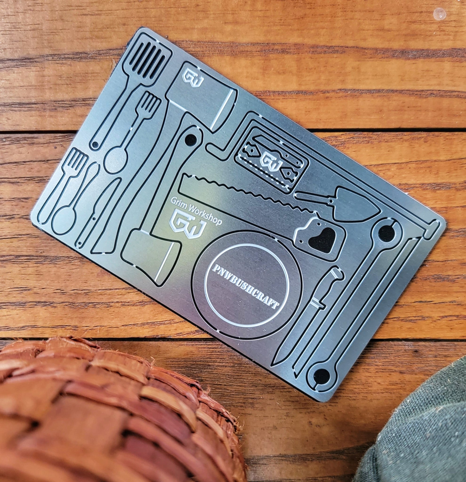 Tiny Bushcraft Gear Card by PNWBUSHCRAFT and GRIM workshop with miniature  camping gear