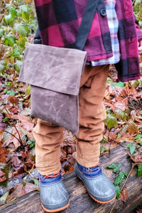 Jr Waxed Canvas Haversack designed for kids