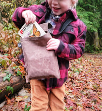 Jr Waxed Canvas Haversack designed for kids