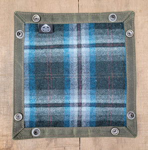 Vintage Wool and Waxed Canvas Small Travel Tray for your Gear or EDC