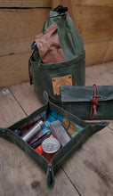 Waxed Canvas and Colorful Flannel Travel Tray for your Gear or EDC