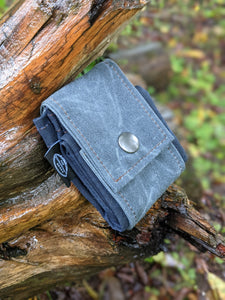 waxed canvas foraging pouch