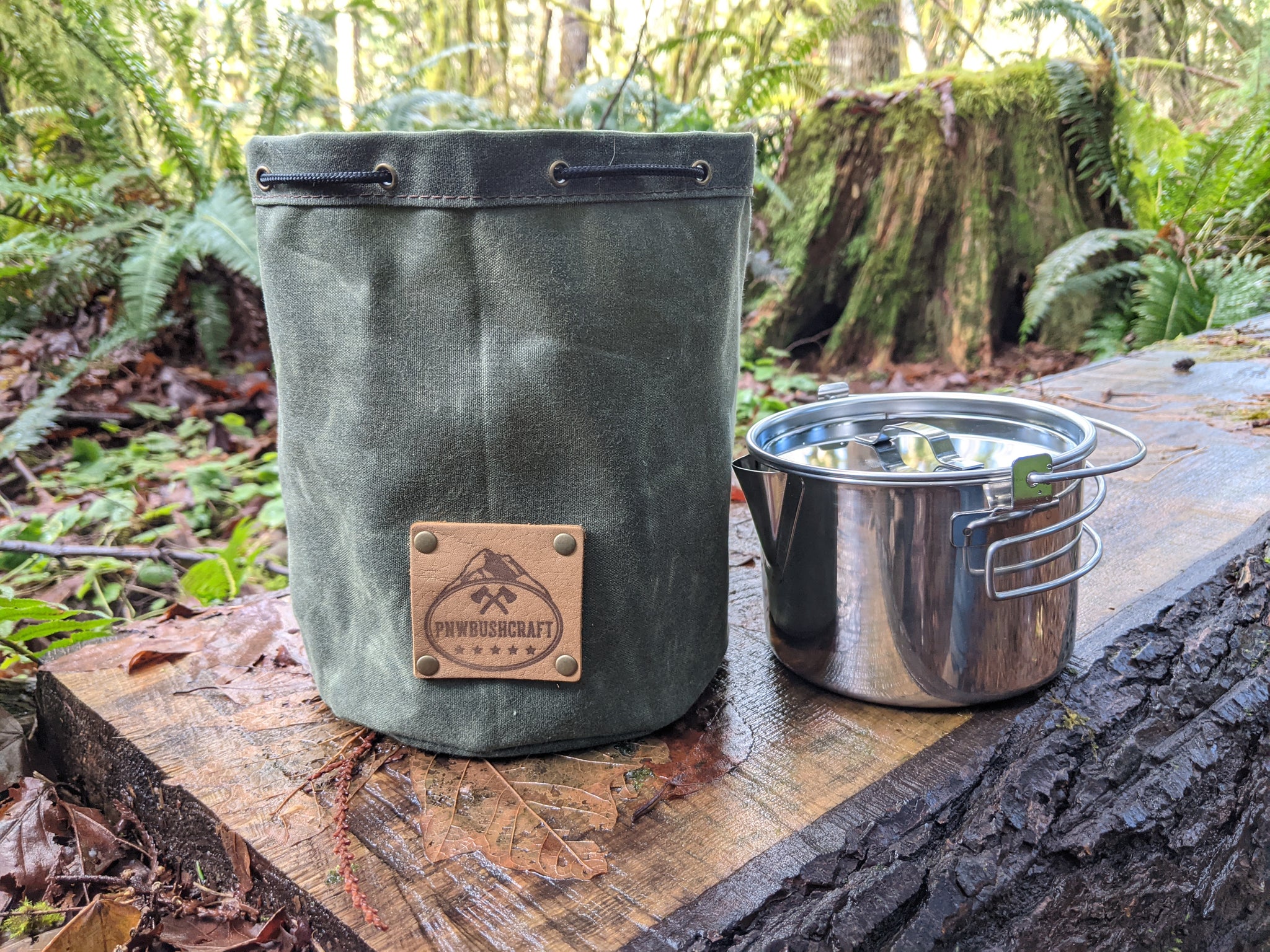 Waxed Canvas Bucket Bag PNWBUSHCRAFT